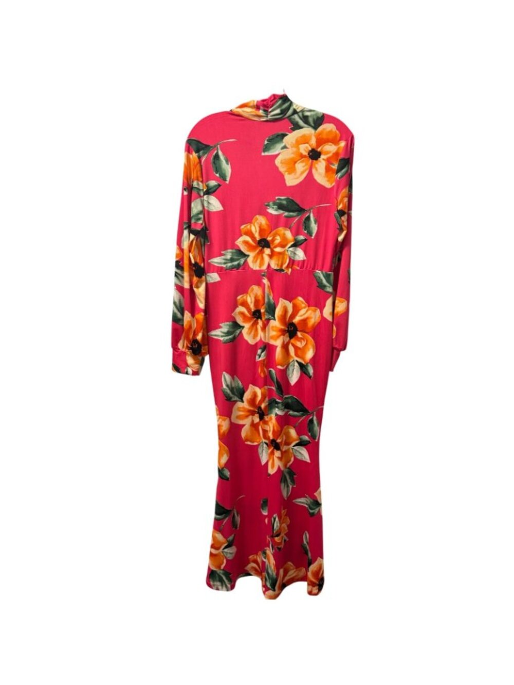 Venus Womens Pink Floral Long-Sleeve Ruched  Dress Size M Polyester Dress - Picture 9 of 12